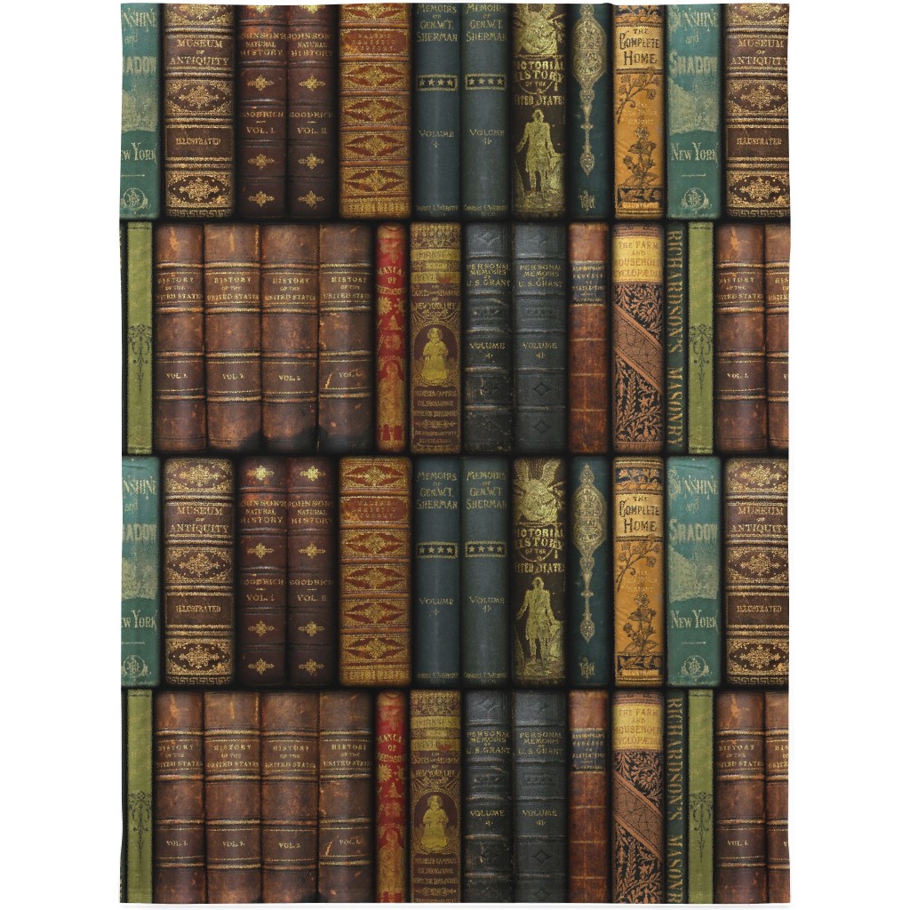 Monsieur Fancypantaloons' Instant Library - Brown Blanket, Fleece, 30x40, Brown, Brown