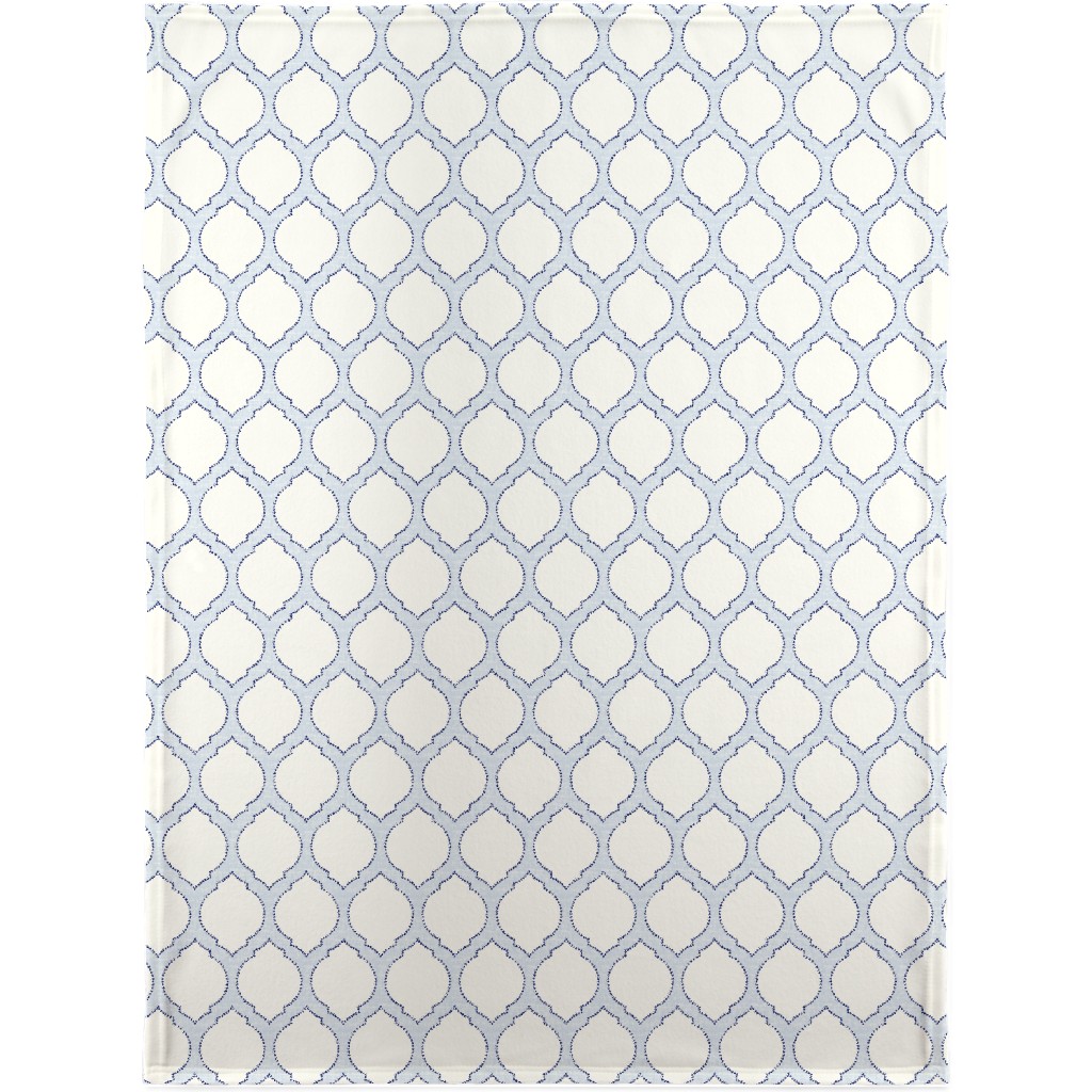 Moroccan Trellis - Light Blue Blanket, Fleece, 30x40, Blue