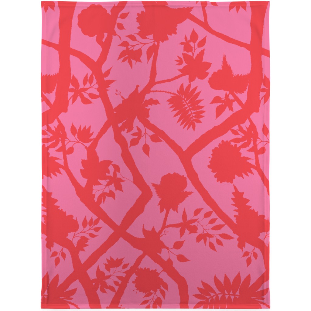 Peony Brand Mural - Pink Blanket, Fleece, 30x40, Pink