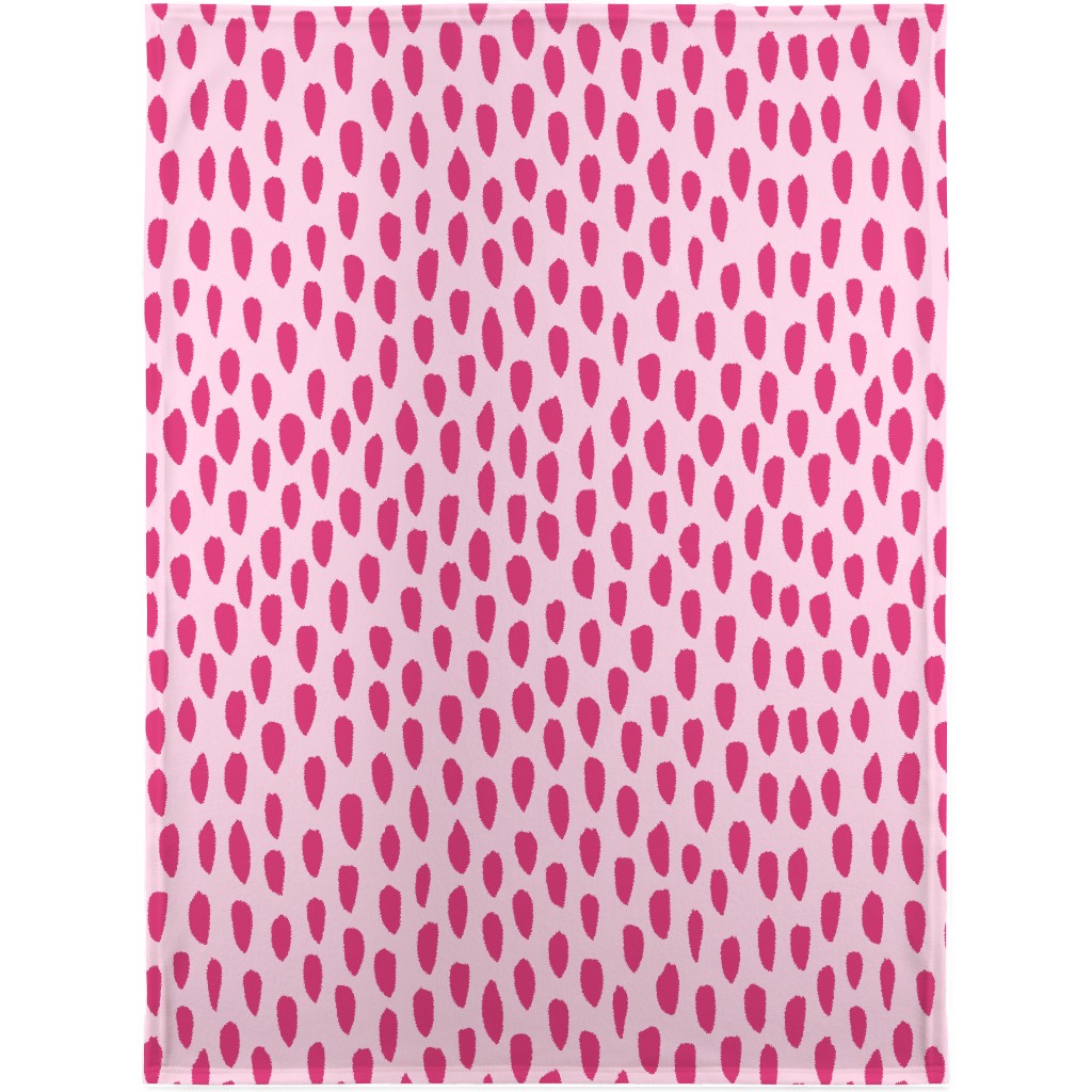 Brushstrokes - Fuchsia and Light Pink Blanket, Fleece, 30x40, Pink
