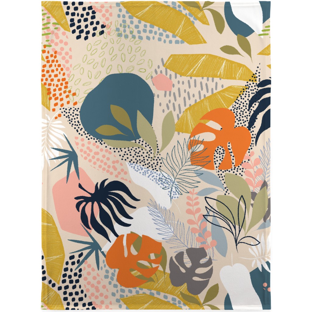 Tropical Foliage - Multi Blanket, Fleece, 30x40, Multicolor