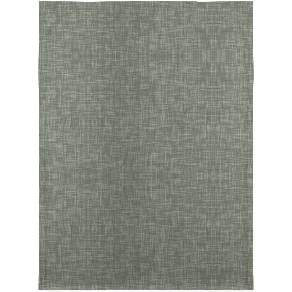 Vintage Linen Blanket, Fleece, 30x40, Green