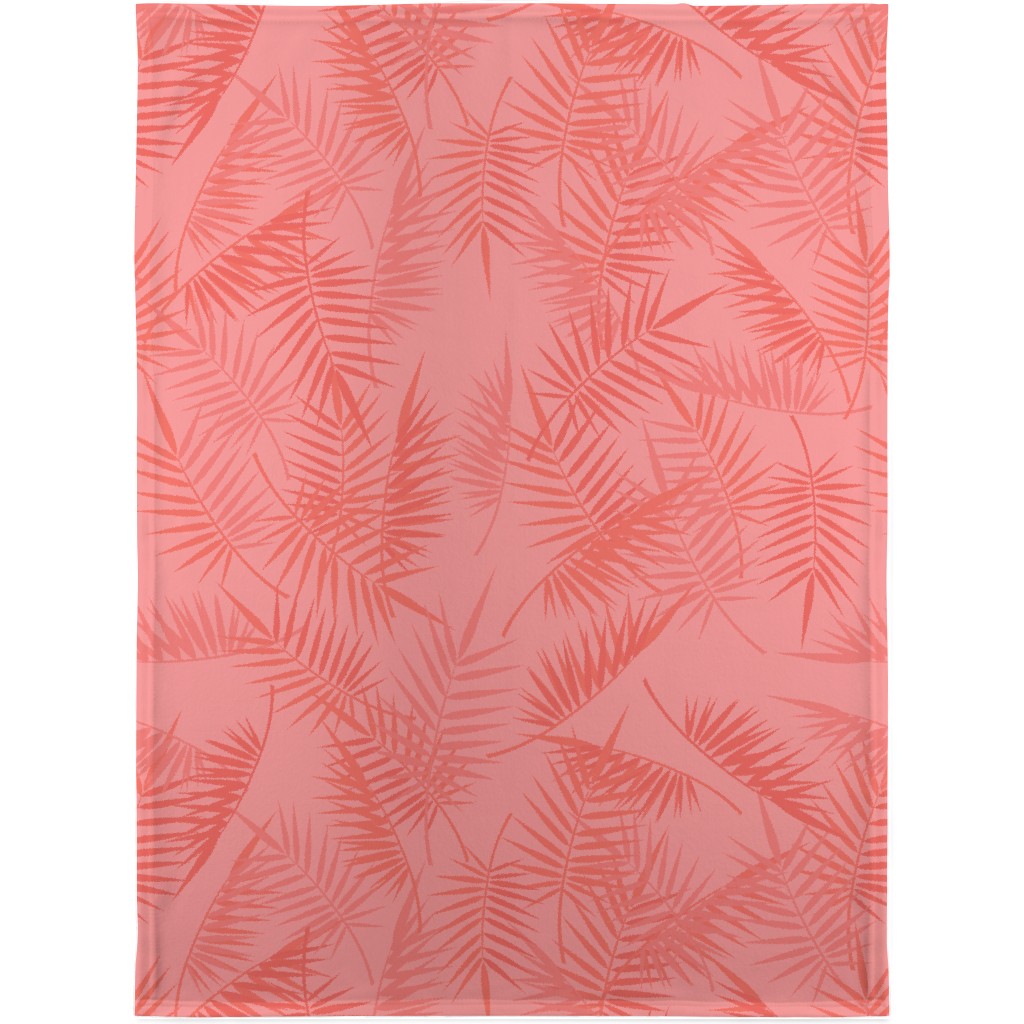 Tropical - Coral Blanket, Fleece, 30x40, Pink, Bright Pink