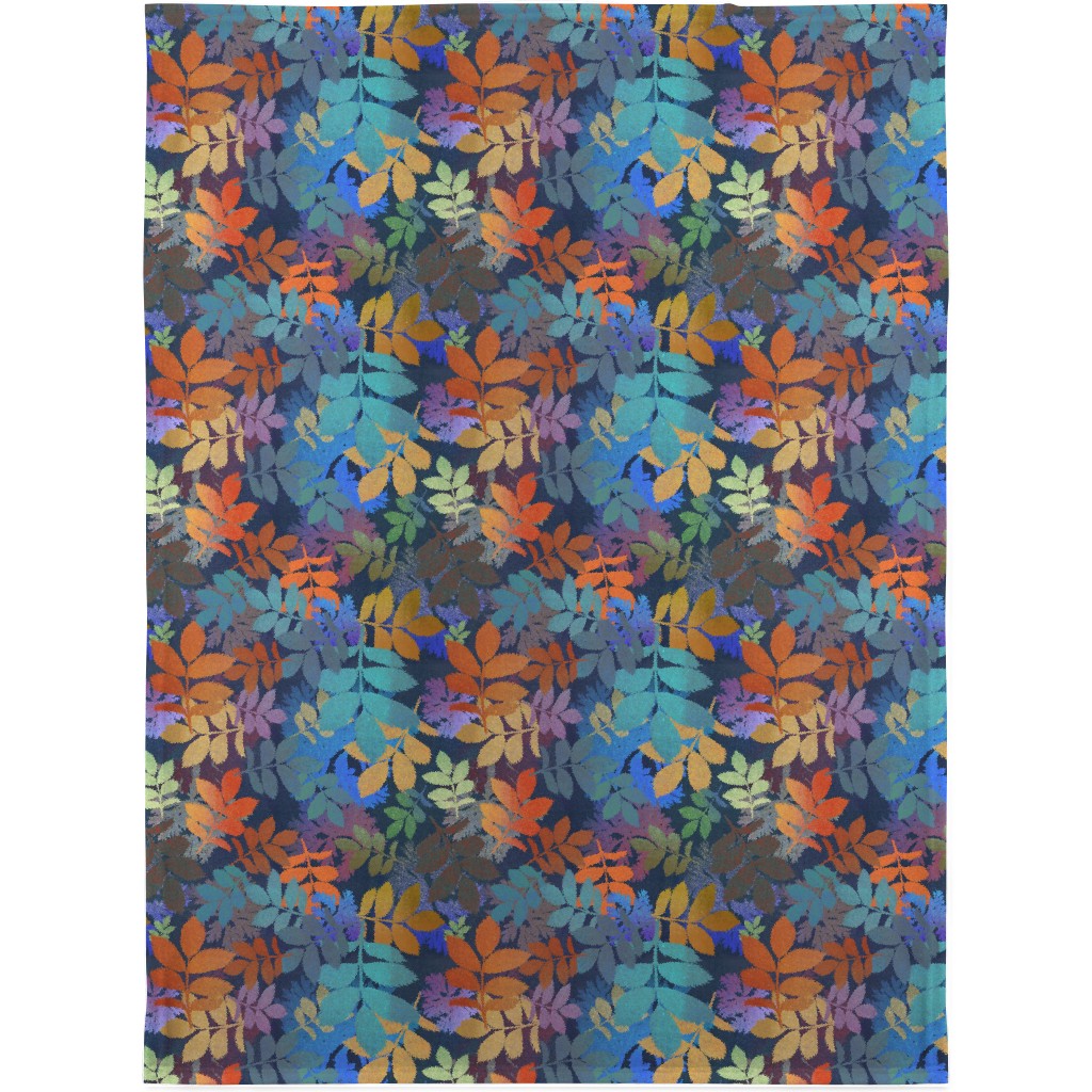 Leaves Falling - Multi Blanket, Fleece, 30x40, Multicolor