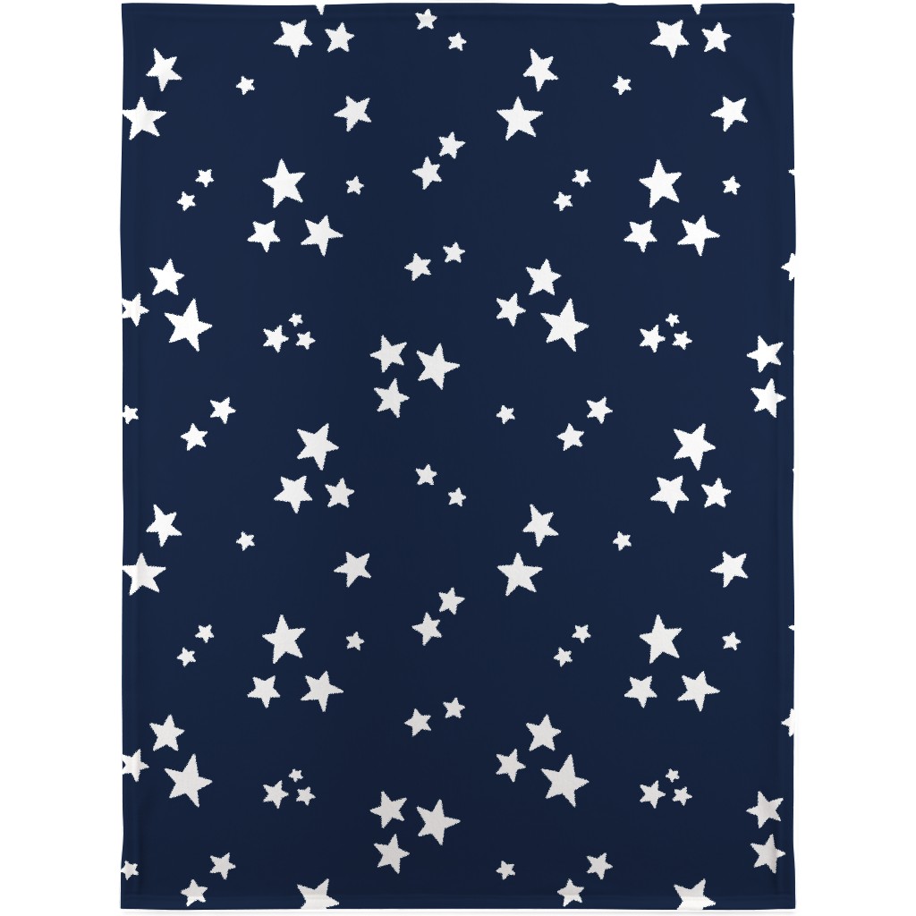 Stars Blanket, Fleece, 30x40, Blue