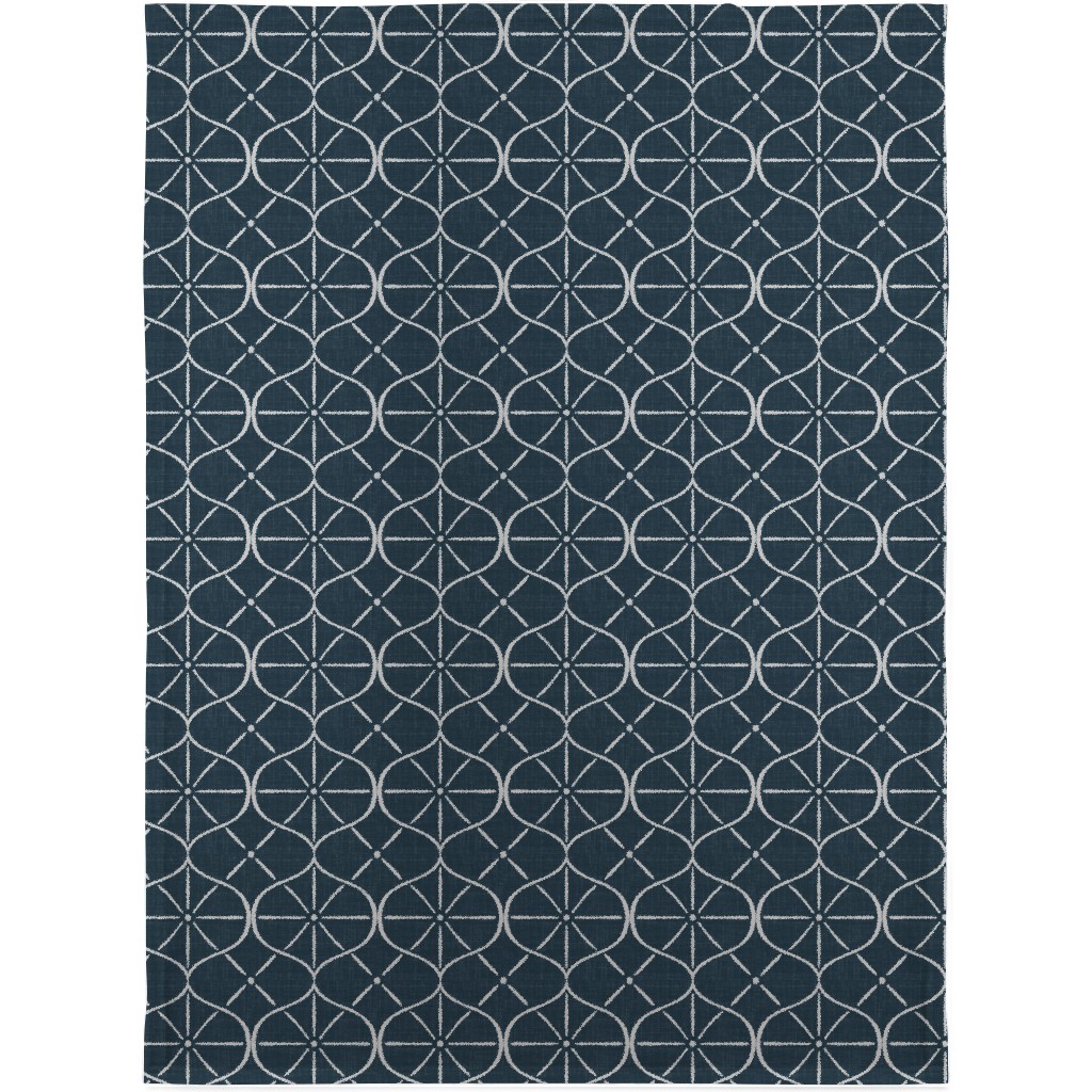 Ovalesque - Blue Blanket, Fleece, 30x40, Blue, True Blue