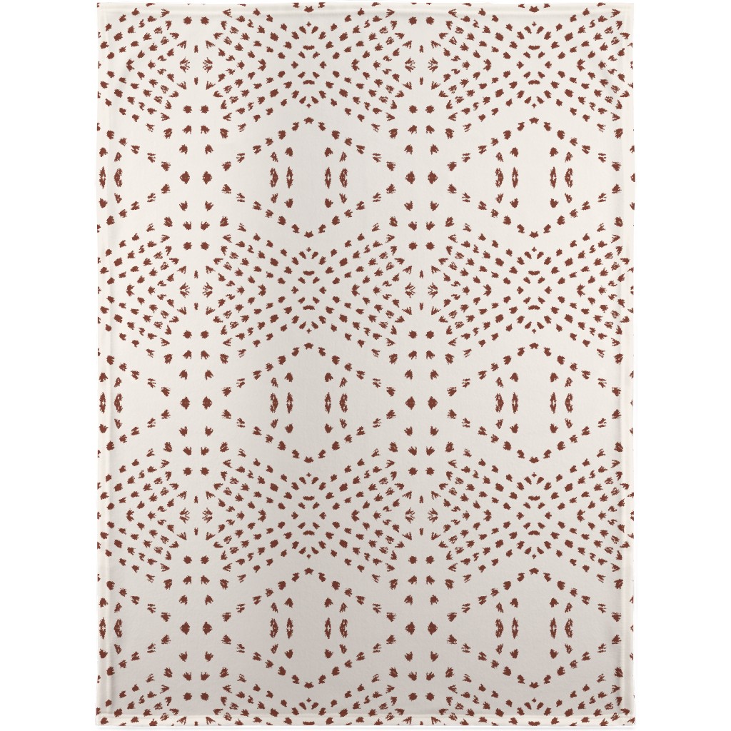 Boho Tile Blanket, Fleece, 30x40, Beige, Sap