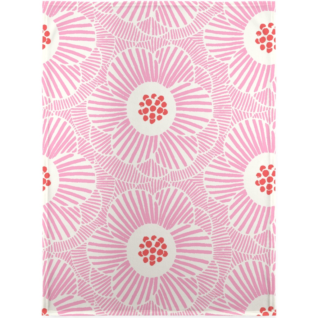 Camellia Blanket, Fleece, 30x40, Pink