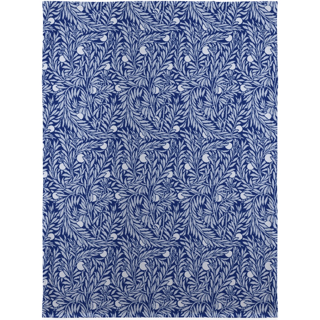 Orange Grove At Night - Blue Blanket, Fleece, 30x40, Blue