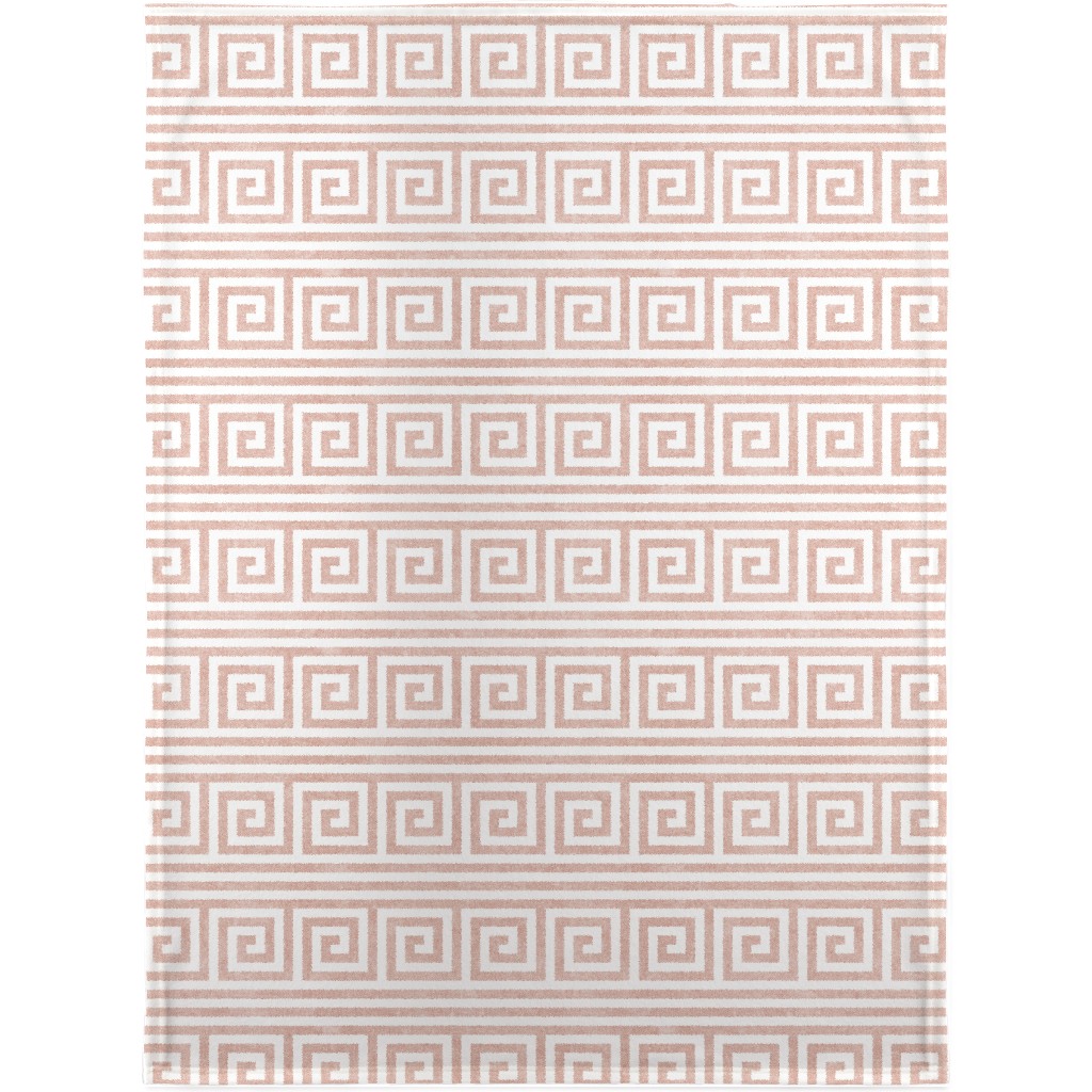 Green Key Stripes - Pink Blanket, Fleece, 30x40, Pink, Bright Pink