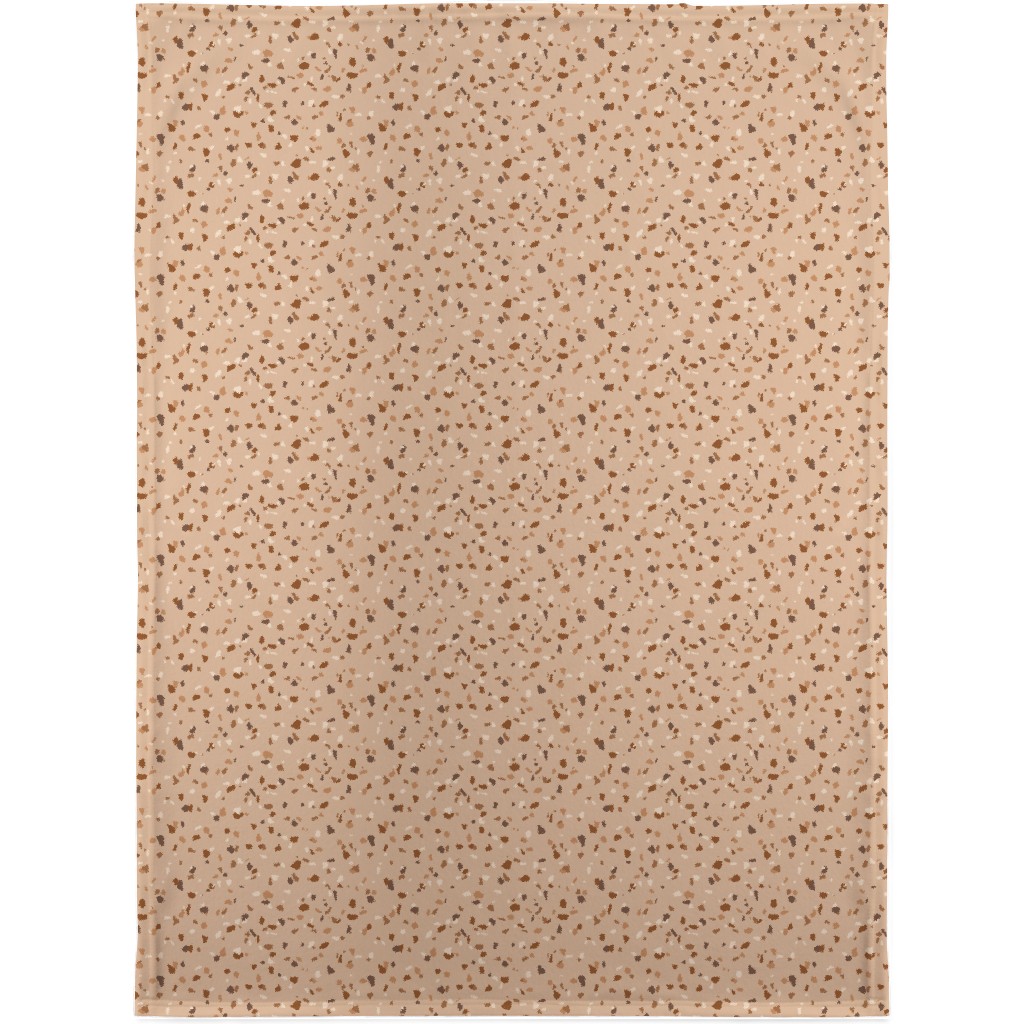 Terrazzo - Brown Blanket, Plush Fleece, 30x40, Brown