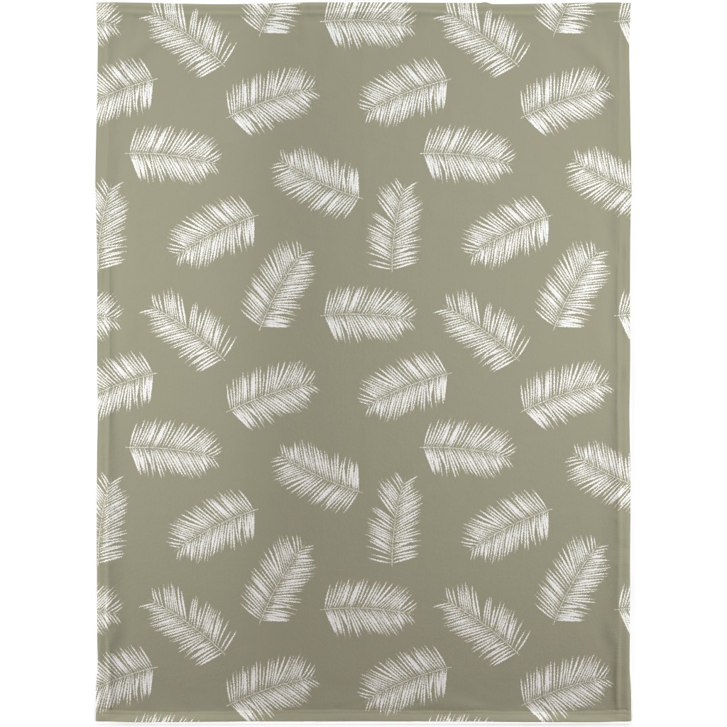 Aloha Hawaii Island Vibes - Green Blanket, Plush Fleece, 30x40, Green