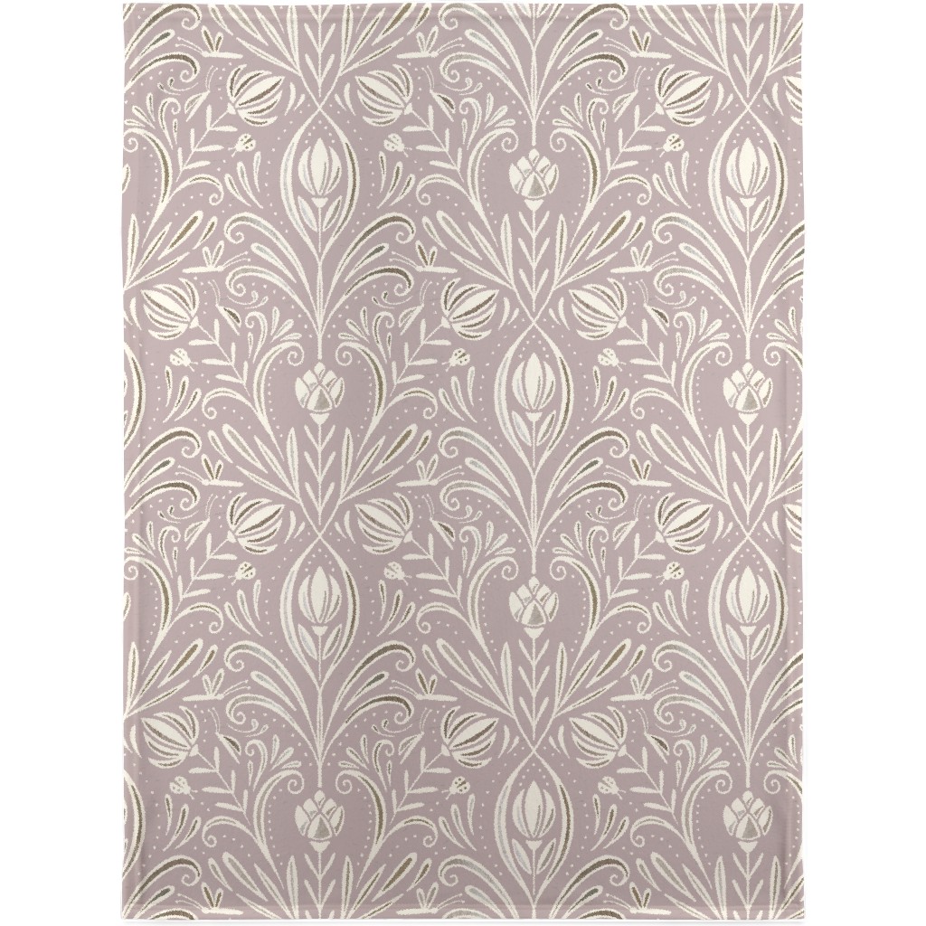 Rochelle Blanket, Plush Fleece, 30x40, Purple