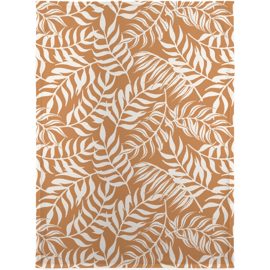 Moving Palms Blanket, Plush Fleece, 30x40, Orange