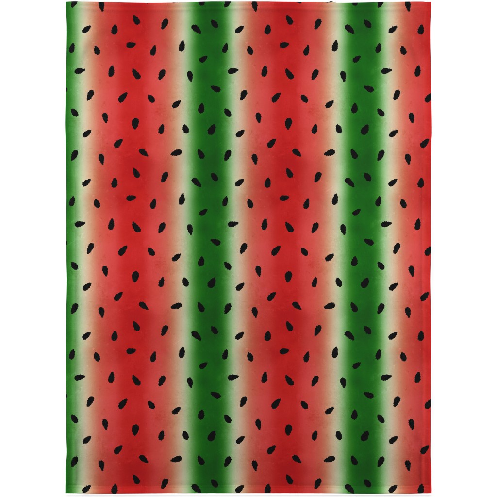 Watermelon Diagonal Stripes Blanket, Plush Fleece, 30x40, Multicolor