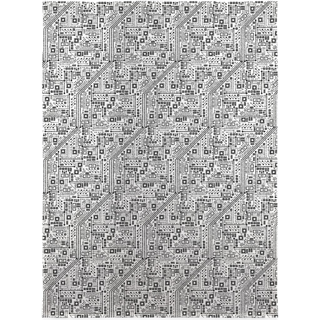 Short Circuits Blanket, Plush Fleece, 30x40, White, White