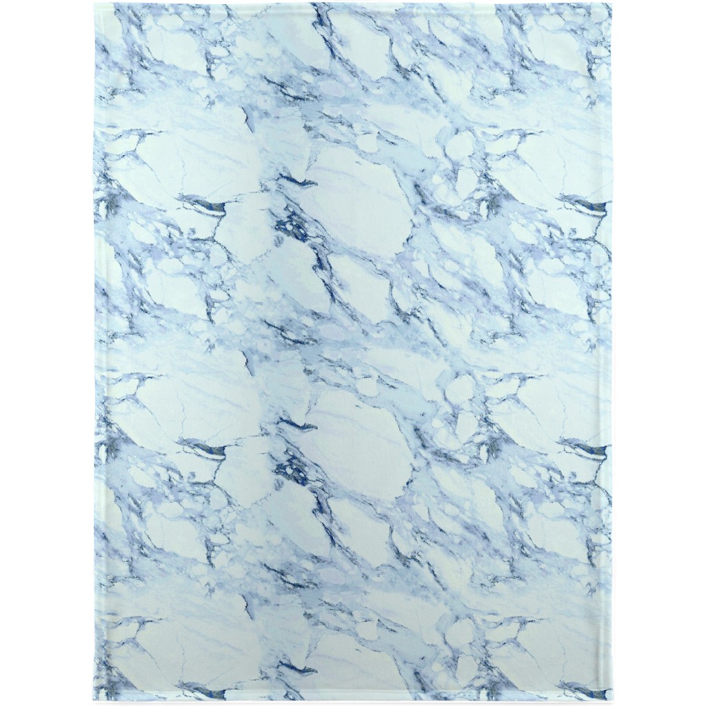 Marble - Blue Blanket, Plush Fleece, 30x40, Blue, True Blue