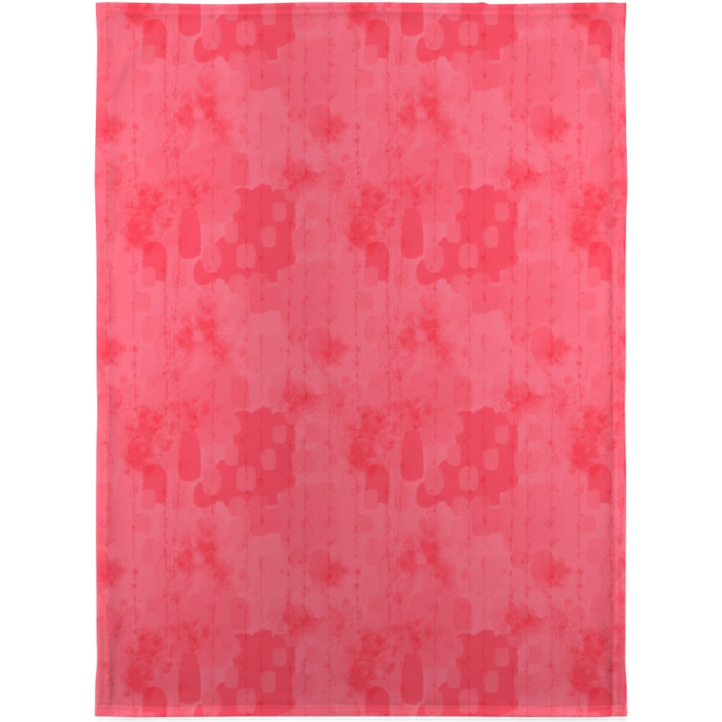 Watermelon Grunge - Pink Blanket, Plush Fleece, 30x40, Pink