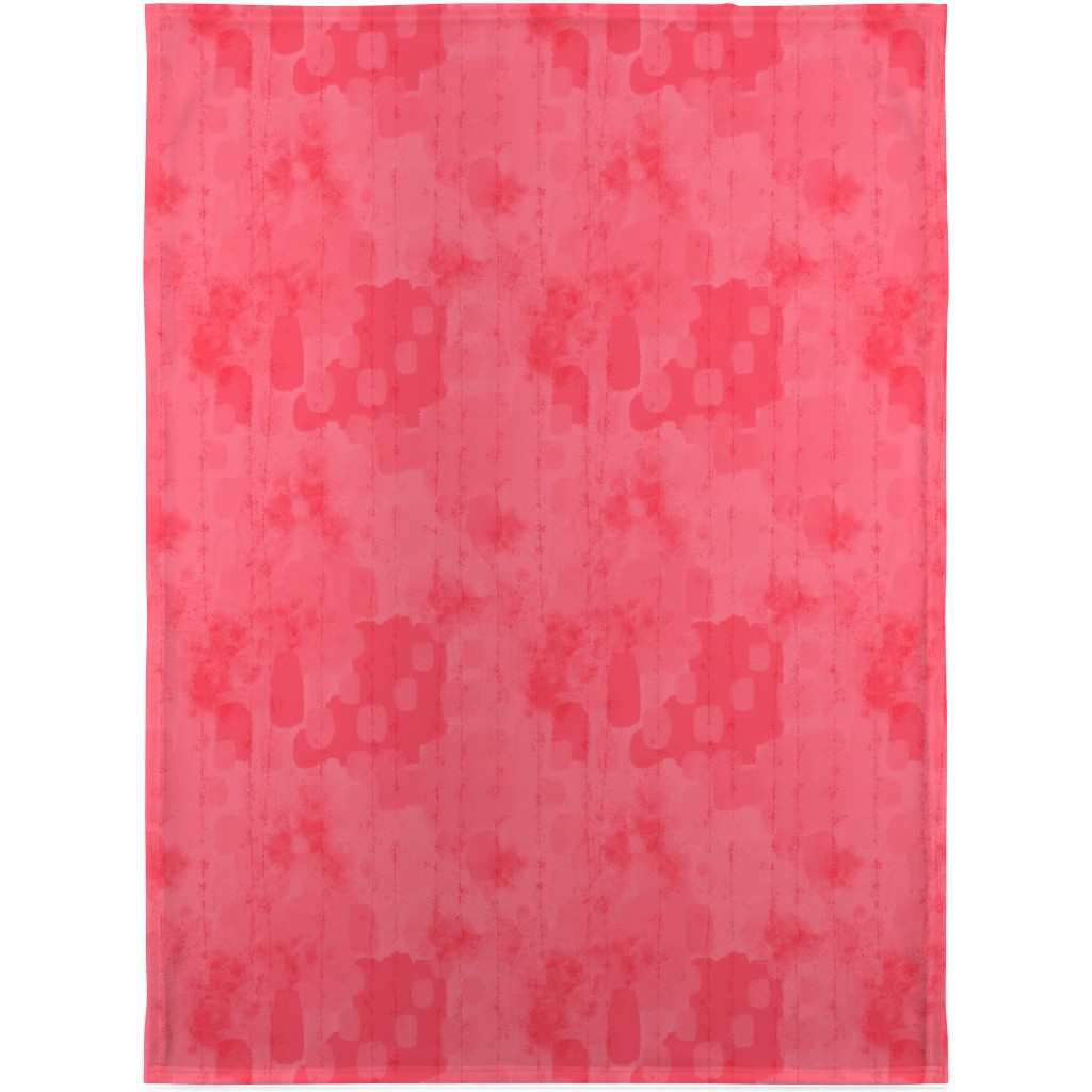 Watermelon Grunge - Pink Blanket, Plush Fleece, 30x40, Pink, Bright Pink