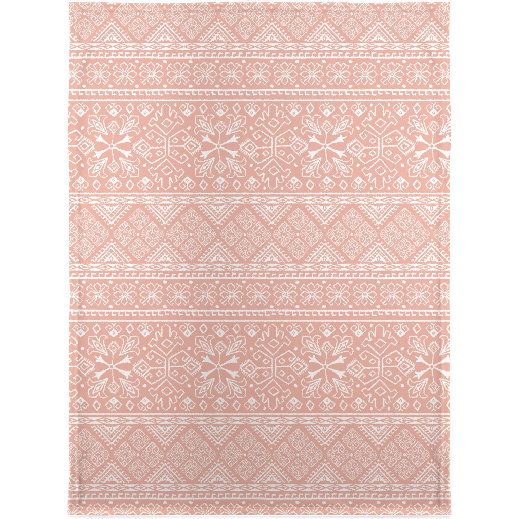Grand Bazaar - Blush Pink Blanket, Plush Fleece, 30x40, Pink