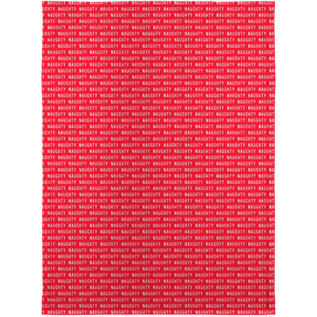 Naughty - Red Blanket, Plush Fleece, 30x40, Red