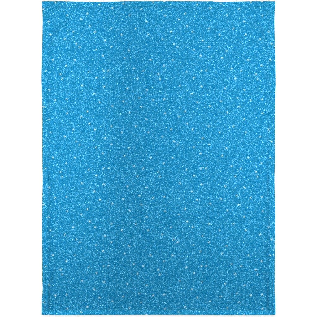 Holiday Hygge Snowflakes Blanket, Plush Fleece, 30x40, Blue, True Blue