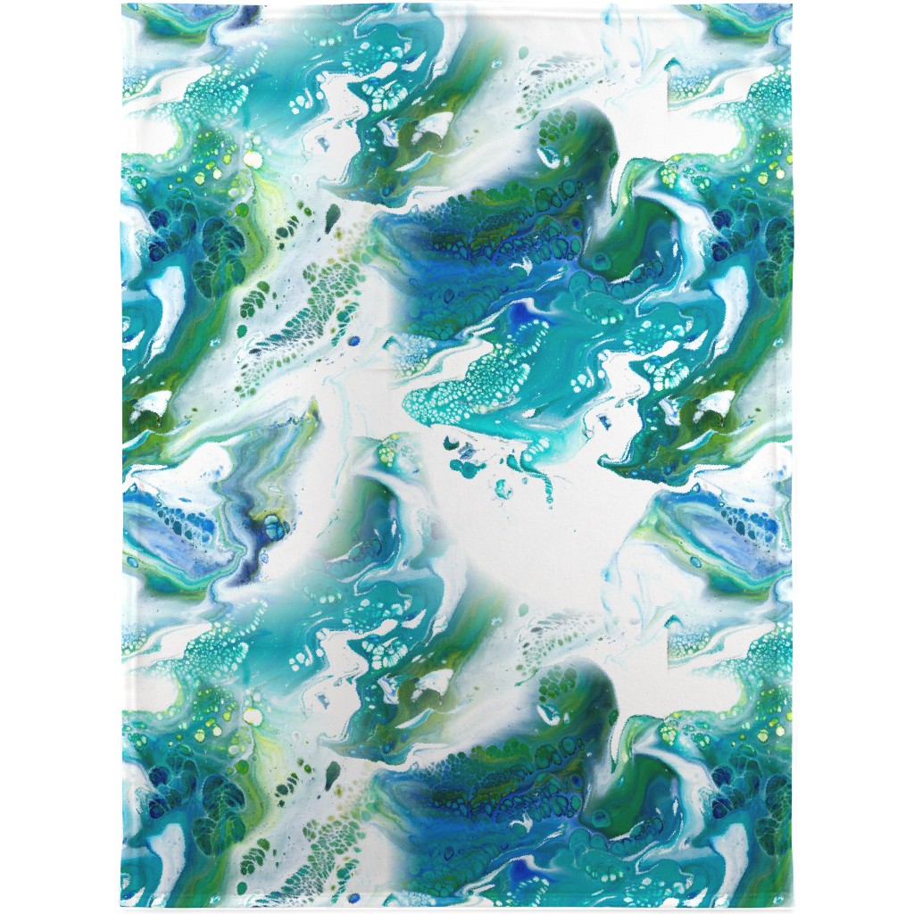 Acrylic Flow Blanket, Plush Fleece, 30x40, Green, Hurricane