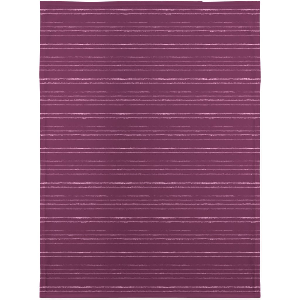 Take Flight Stripe - Rasberry Blanket, Plush Fleece, 30x40, Purple, Purple