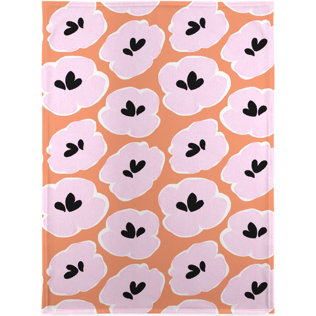 J�nn� Valo - Orange and Pink Blanket, Plush Fleece, 30x40, Pink