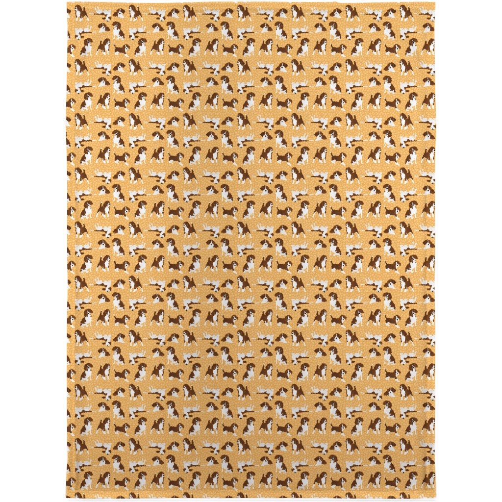 Beagle Dog Blanket, Sherpa, 30x40, Orange