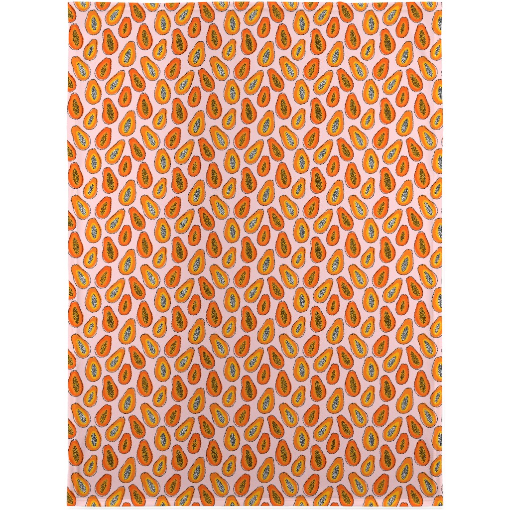 Abstract Papayas - Pink Blanket, Sherpa, 30x40, Pink, Bright Pink