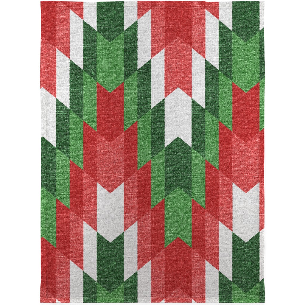 Christmas Cheer - Red, White and Green Blanket, Sherpa, 30x40, Multicolor