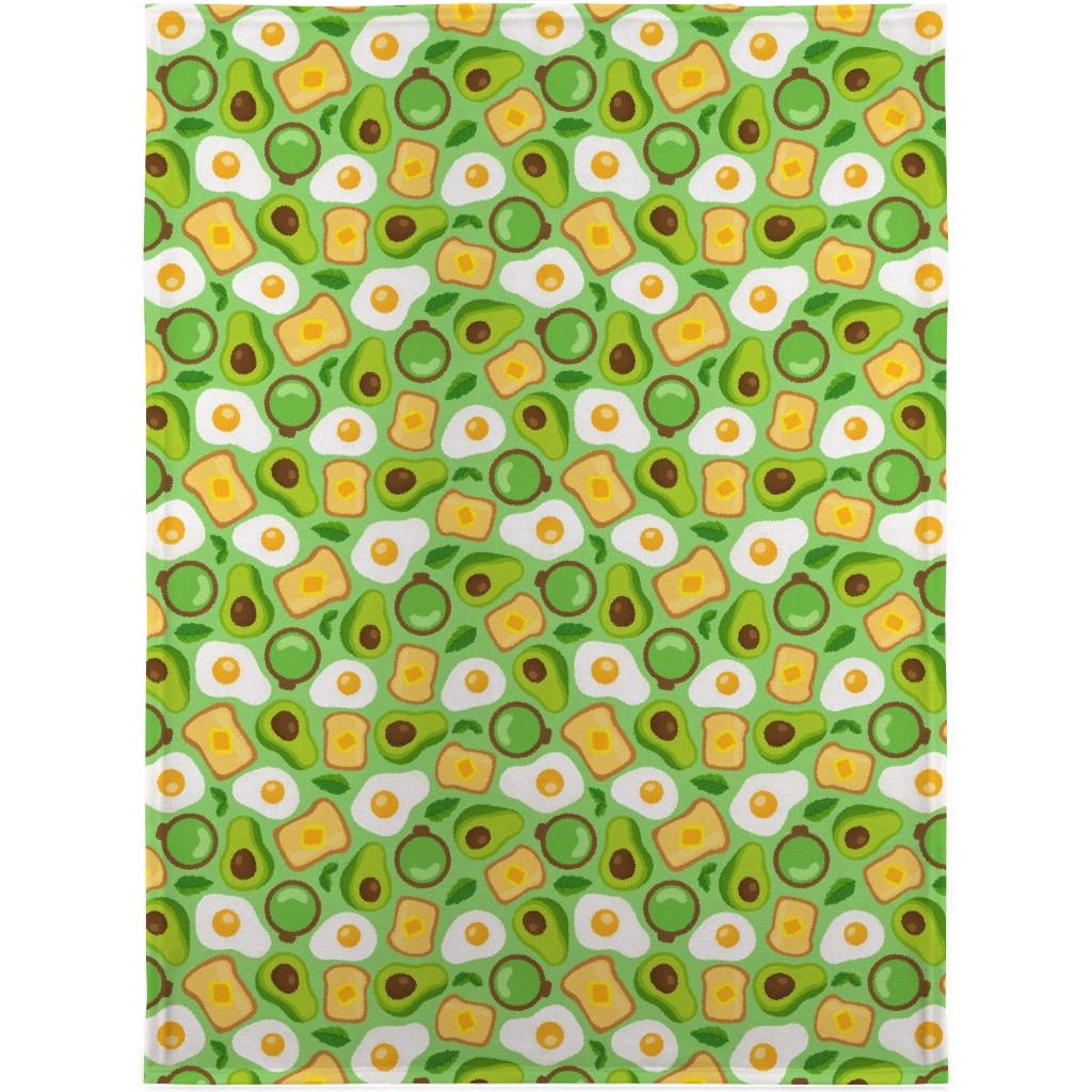 Deconstructed Avocado Toast - Green Blanket, Sherpa, 30x40, Green, Classic Green