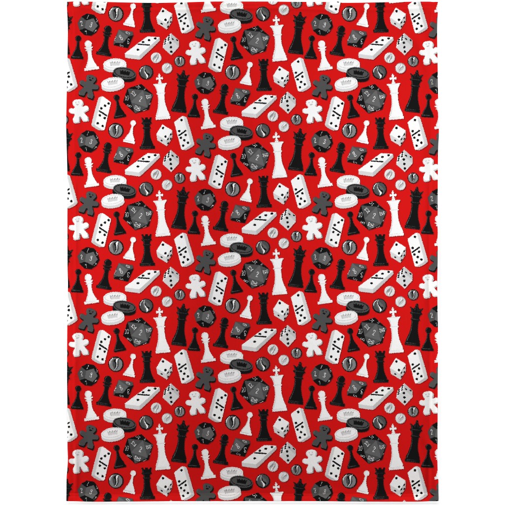 Game on Blanket, Sherpa, 30x40, Red, Ruby