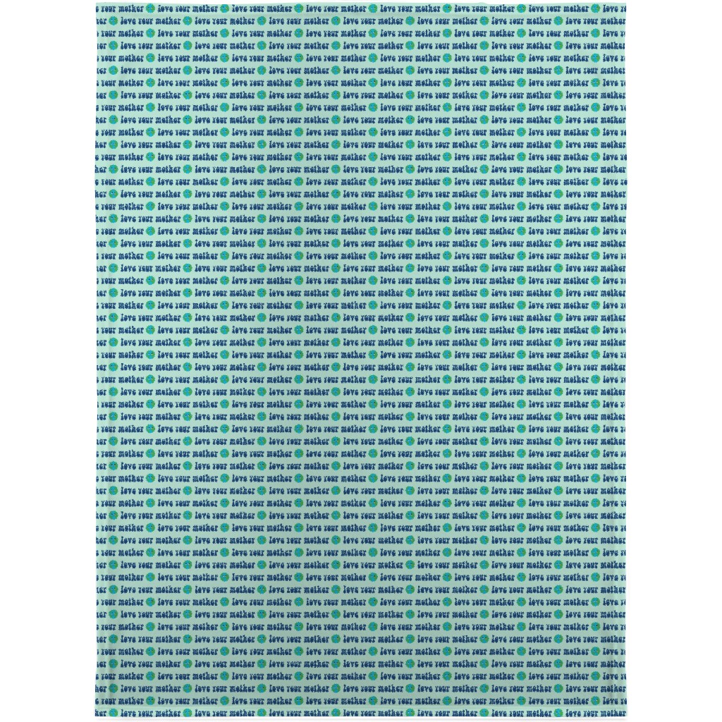 Love Your Mother - Earth Day - Mint Blanket, Sherpa, 30x40, Blue