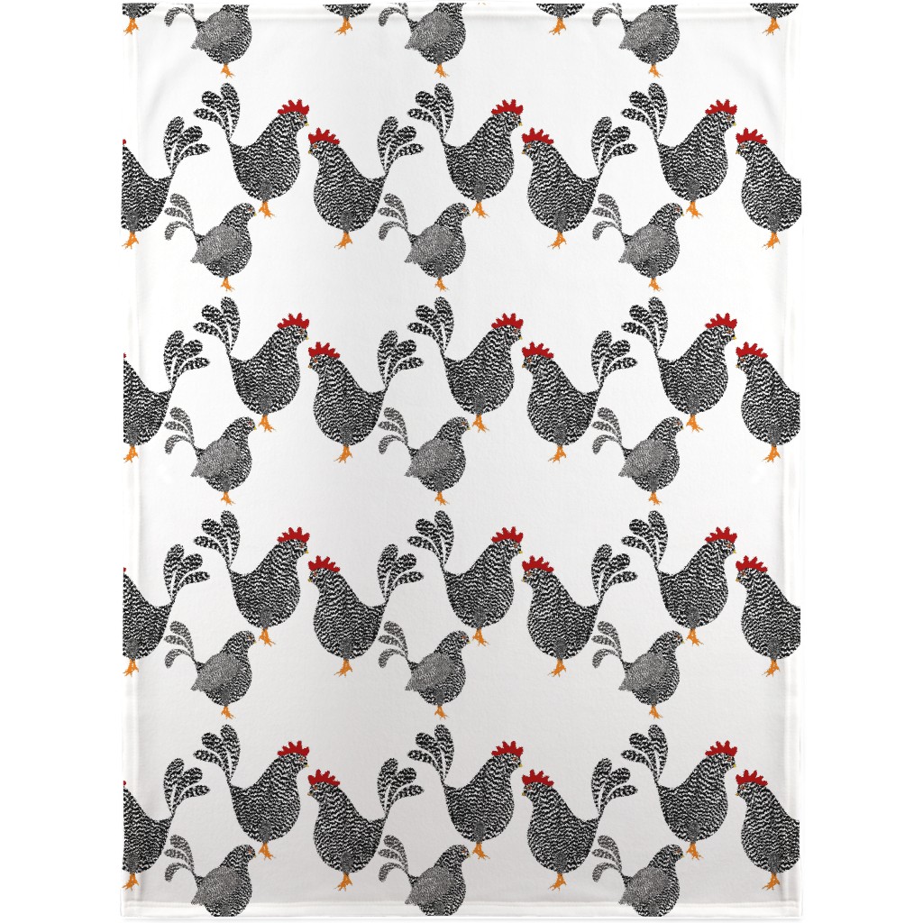 Chick, Chick, Chickens - Neutral Blanket, Sherpa, 30x40, White