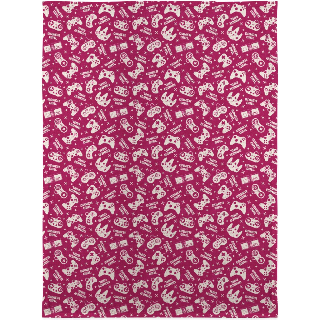 Gamer Life Blanket, Sherpa, 30x40, Pink