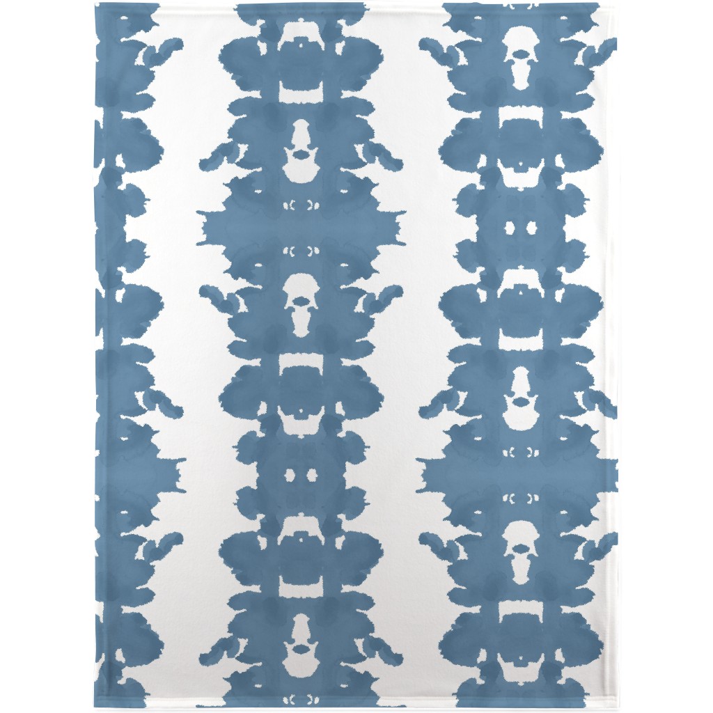 Double Inkblot - Blue Blanket, Sherpa, 30x40, Blue