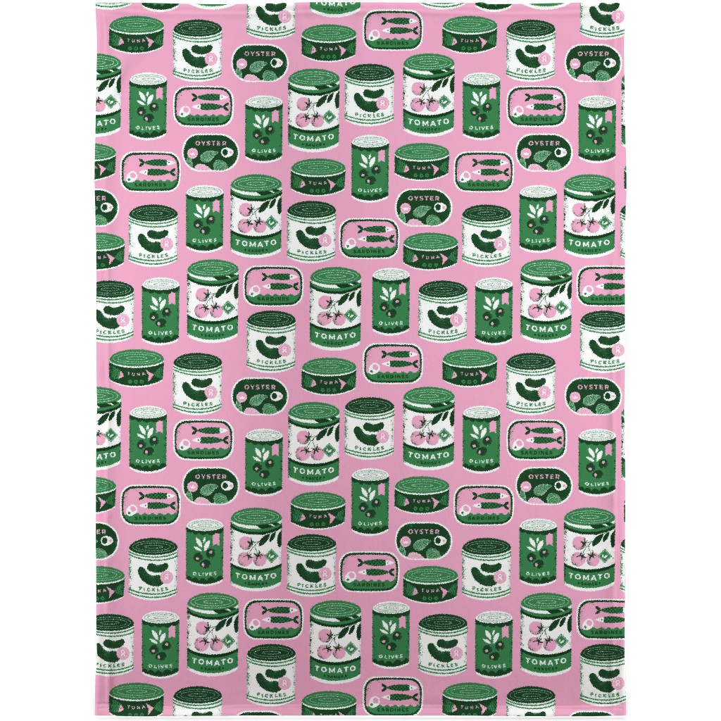 Canned Goods Blanket, Sherpa, 30x40, Pink, Peony