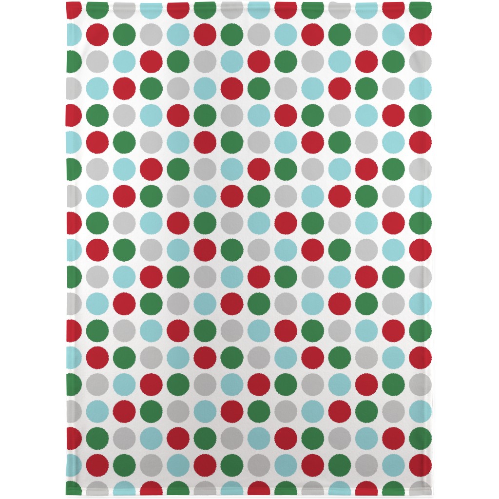 Christmas Wish Polka Dots - Multi Blanket, Sherpa, 30x40, Multicolor