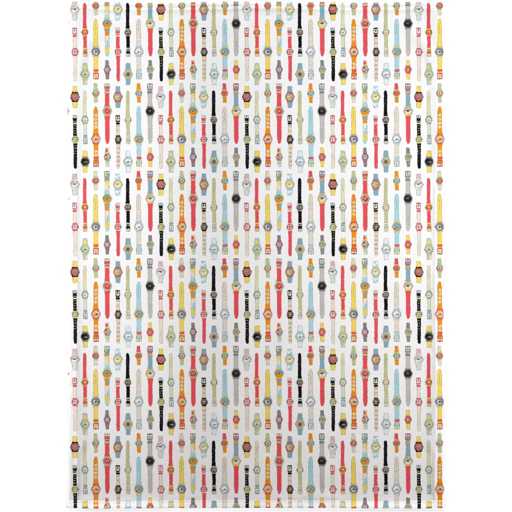 Fashion Watches - Multicolor Blanket, Sherpa, 30x40, Multicolor