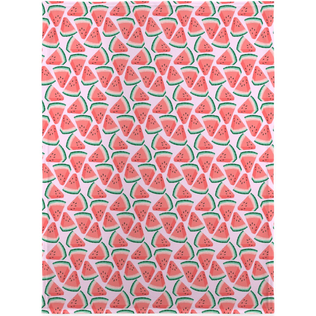Watercolor - Pink Blanket, Sherpa, 30x40, Pink