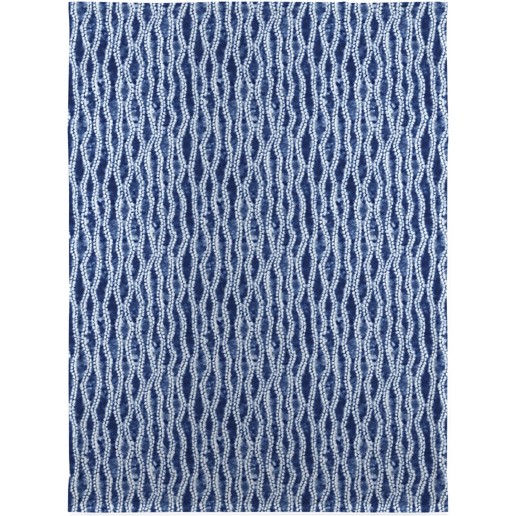 Shibori Ripples - Blue Blanket, Sherpa, 30x40, Blue, True Blue