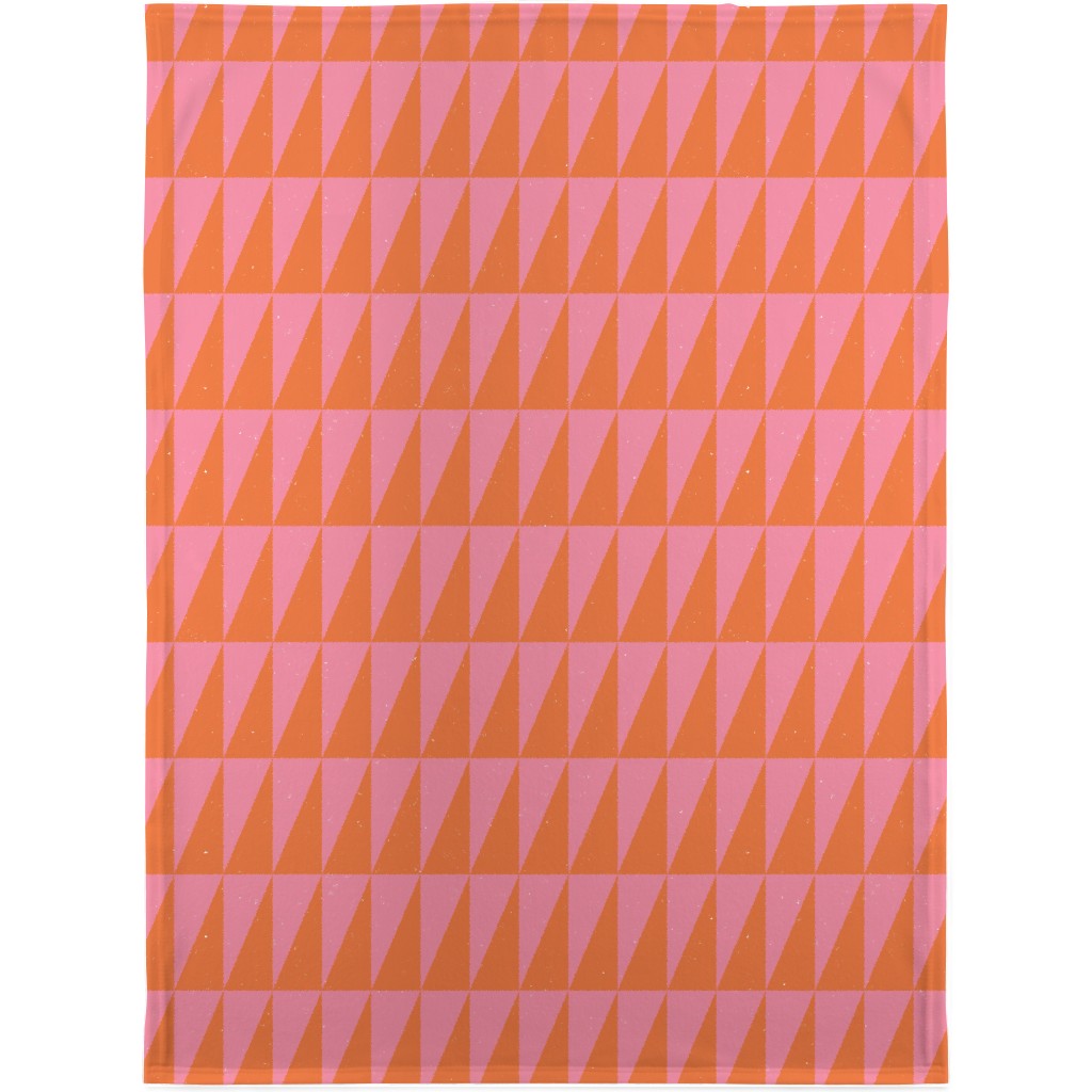 Dual Traingles - Pink Blanket, Sherpa, 30x40, Pink, Bright Pink