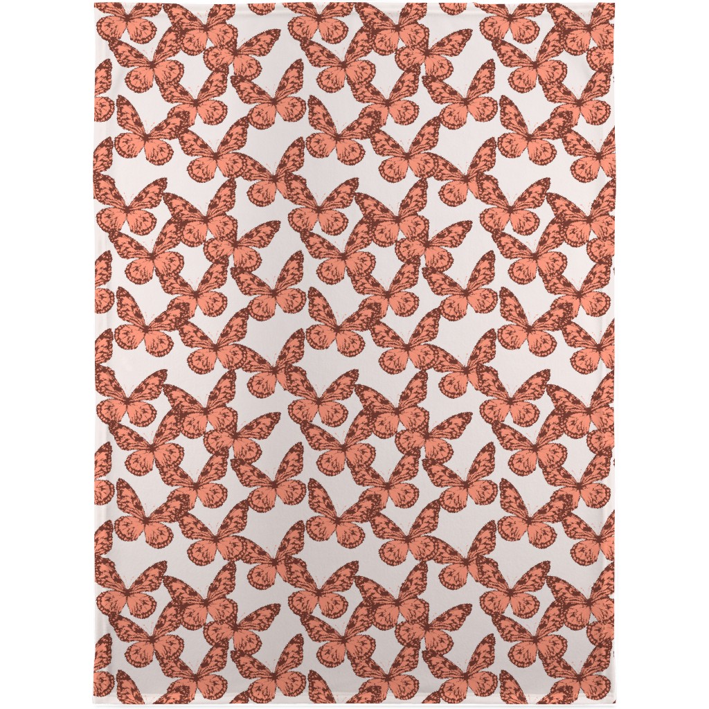 Butterfly Blanket, Sherpa, 30x40, Pink, Priscilla