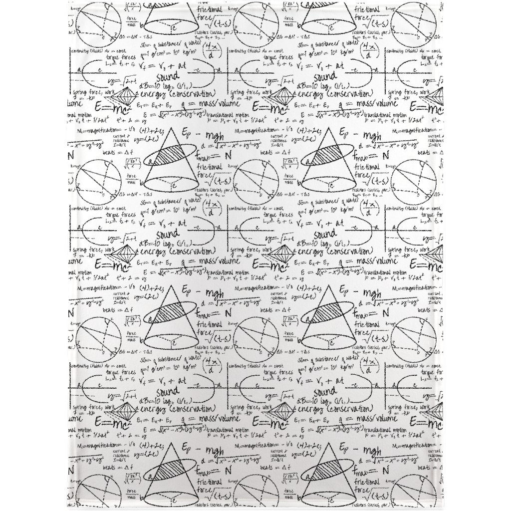Common Equations Blanket, Sherpa, 30x40, White
