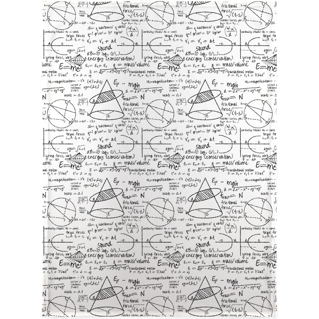 Common Equations Blanket, Sherpa, 30x40, White, White