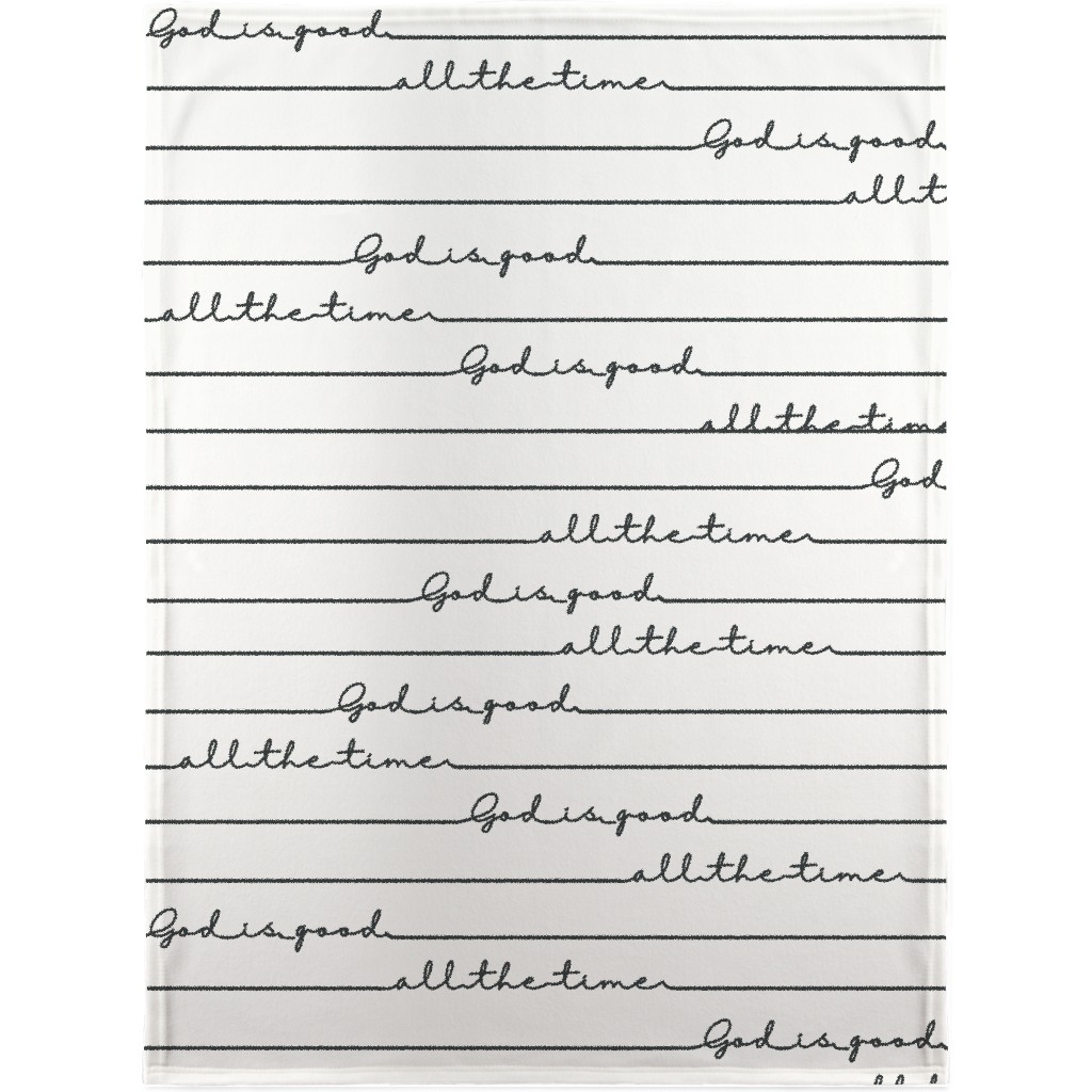 God Is Good Print - Neutral Blanket, Sherpa, 30x40, White, White