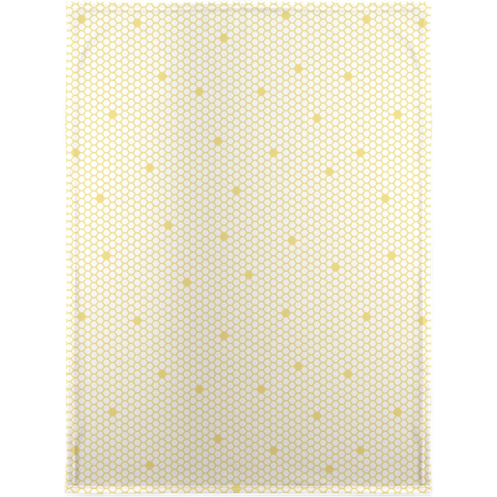 Honeycomb - Sugared Spring - Yellow Blanket, Sherpa, 30x40, Yellow