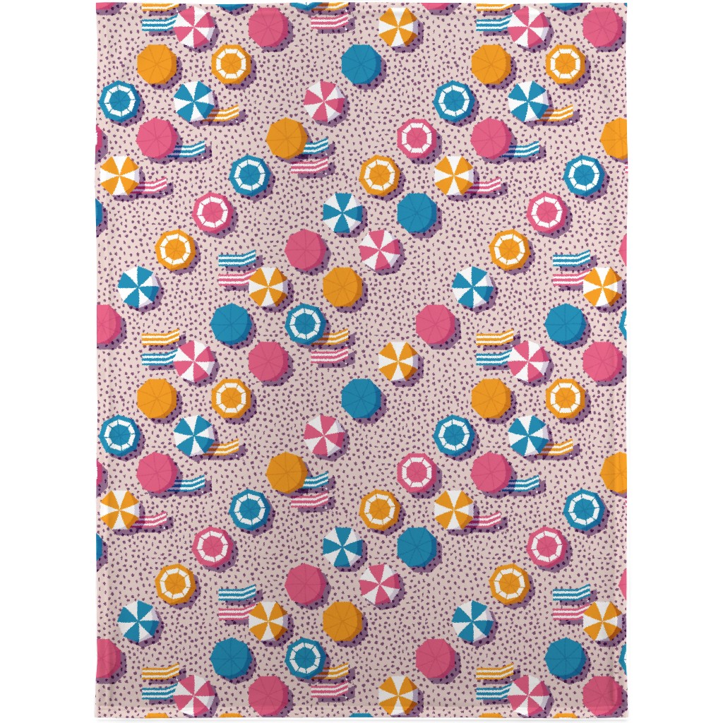 My Summer Vacay - Pink Blanket, Sherpa, 30x40, Pink, Bright Pink